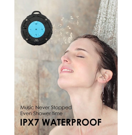 SKYWING Soundace S8 5W Shower Speaker Waterproof IPX7 Bluetooth Speaker with Suction Cup & Hook, 12H Playtime, Premium Portable Wireless Speaker for iPhone Phone Tablet Shower Beach Pool SKYWING Soundace S8 5W Shower Speaker Waterproof IPX7 Bluetooth Speaker with Suction Cup & Hook, 12H Playtime, Premium Portable Wireless Speaker for iPhone Phone Tablet Shower Beach Pool